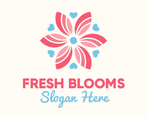 Spring - Spring Flower Heart logo design