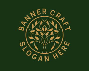 Organic Boutique Tree  logo design