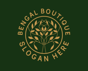 Organic Boutique Tree  logo design