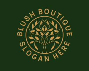 Organic Boutique Tree  logo design