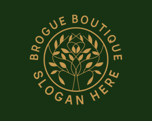 Organic Boutique Tree  logo design