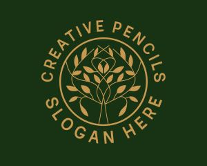 Organic Boutique Tree  logo design