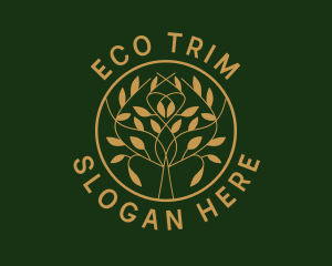 Organic Boutique Tree  logo design