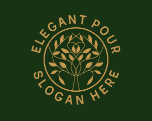 Organic Boutique Tree  logo design