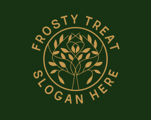 Organic Boutique Tree  logo design