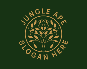 Organic Boutique Tree  logo design