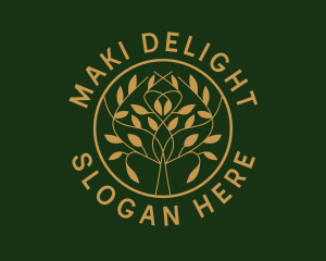 Organic Boutique Tree  logo design