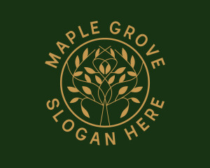 Organic Boutique Tree  logo design