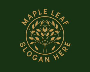 Organic Boutique Tree  logo design