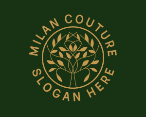 Organic Boutique Tree  logo design