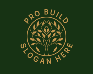 Organic Boutique Tree  logo design