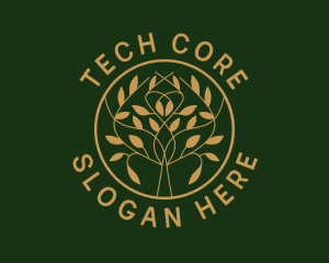 Organic Boutique Tree  logo design