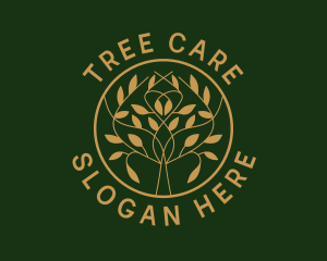 Organic Boutique Tree  logo design