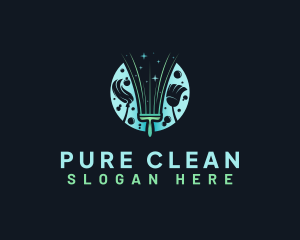 Janitorial Cleaning Tools logo design