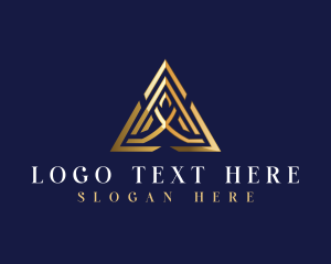 Investment - Luxury Pyramid Triangle logo design