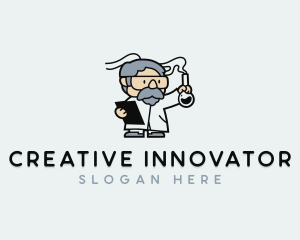 Inventor - Laboratory Chemist Science logo design