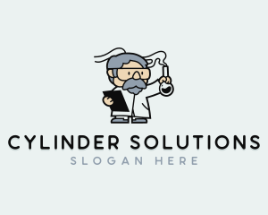 Cylinder - Laboratory Chemist Science logo design