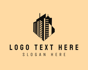 Metropolis - High Rise Office Space Building logo design