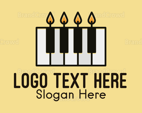 Candle Piano Keys Logo
