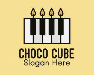 Singer - Candle Piano Keys logo design