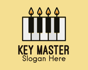 Keys - Candle Piano Keys logo design