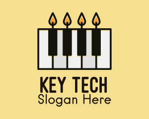 Candle Piano Keys  logo design