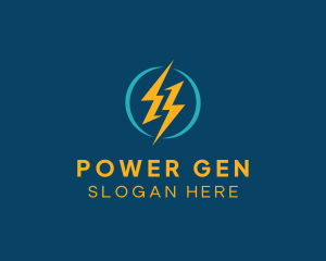 Generator - Lightning Power Energy logo design
