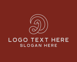 Icon - Serpent Snake Letter D logo design