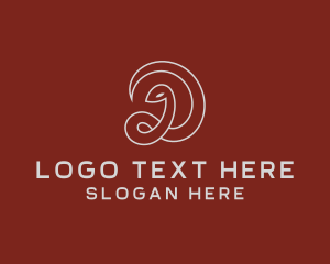 Icon - Serpent Avatar Letter D logo design