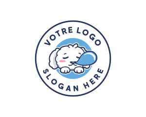 Hound - Sleeping Drowsy Dog logo design