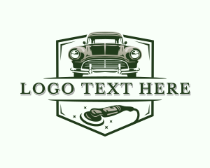 Polisher - Retro Car Detailing logo design