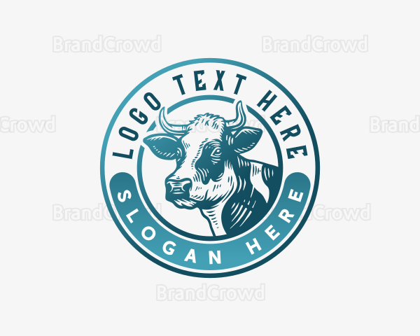 Cow Cattle Livestock Logo