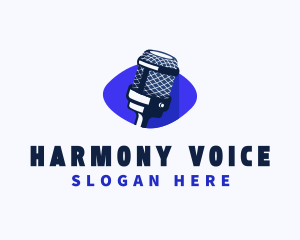 Singing - Microphone Entertainment Broadcast logo design