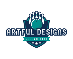 Bowling Tournament Sports logo design