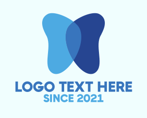 Simple - Blue Simple Butterfly logo design