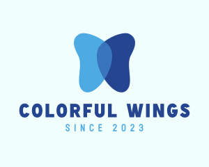 Dental Tooth Butterfly logo design