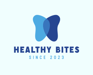 Dental Tooth Butterfly logo design