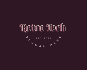 Retro Neon Font logo design