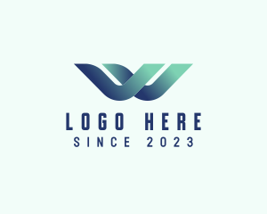 Networking - 3D Technology Letter W logo design