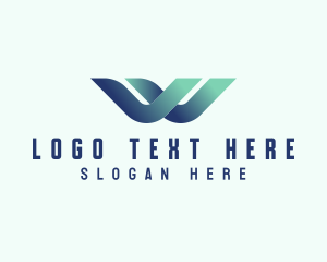 3D Technology Letter W  Logo
