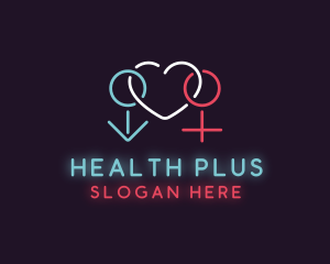 Neon - Erotic Heart Nightclub logo design