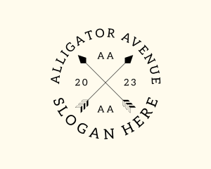 Hipster Fashion Arrow Studio logo design