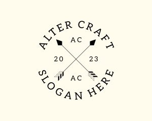 Hipster Fashion Arrow Studio logo design