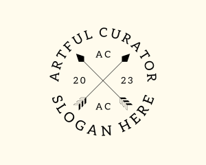 Hipster Fashion Arrow Studio logo design