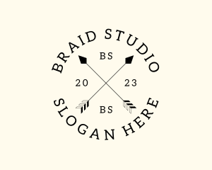 Hipster Fashion Arrow Studio logo design