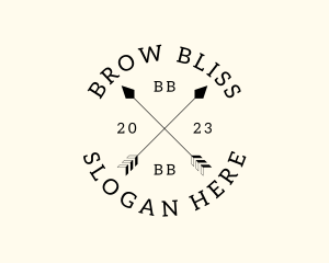 Hipster Fashion Arrow Studio logo design