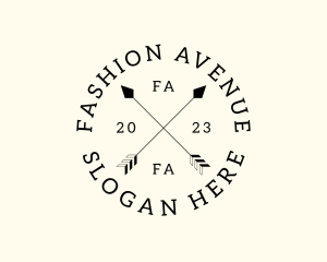 Hipster Fashion Arrow Studio logo design