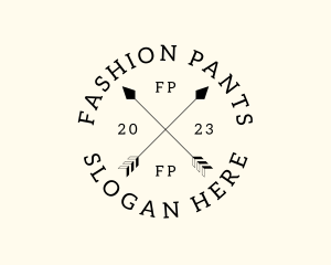 Hipster Fashion Arrow Studio logo design
