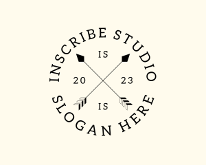 Hipster Fashion Arrow Studio logo design