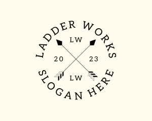 Hipster Fashion Arrow Studio logo design